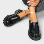 Sara - Svarte platåloafer