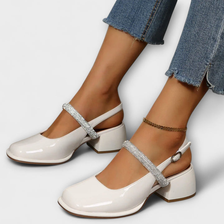Hanne – Mary Janes med glitterrem
