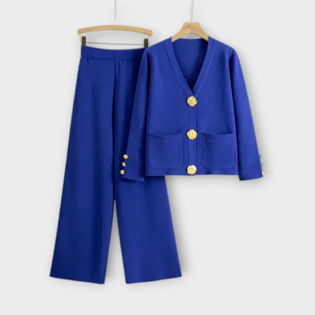 Torill - Kremfarget elegant sett med cardigan