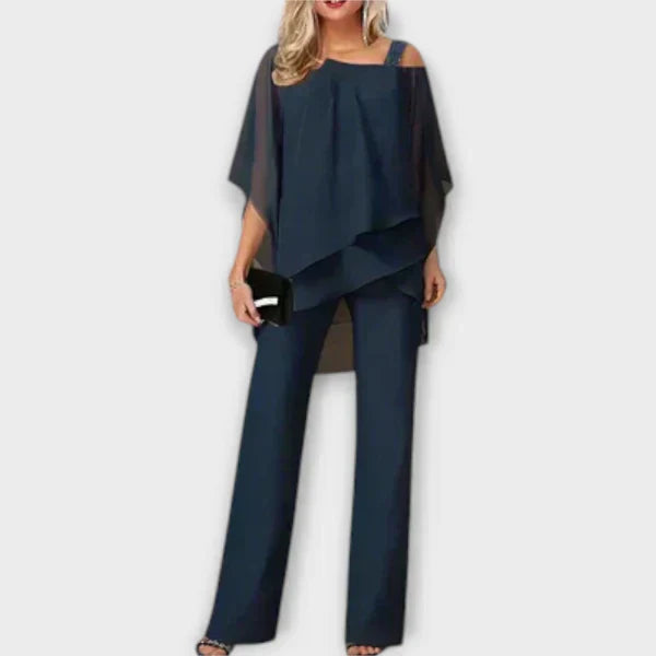 Ingfrid - Svart Chiffon Kveldsett