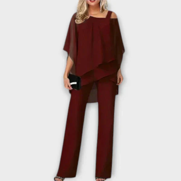 Ingfrid - Svart Chiffon Kveldsett