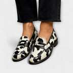 Line - Loafer med kuhårmønster