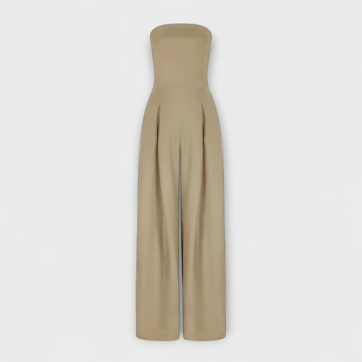 Sara - Elegant mørkeblå stroppløs buksedress