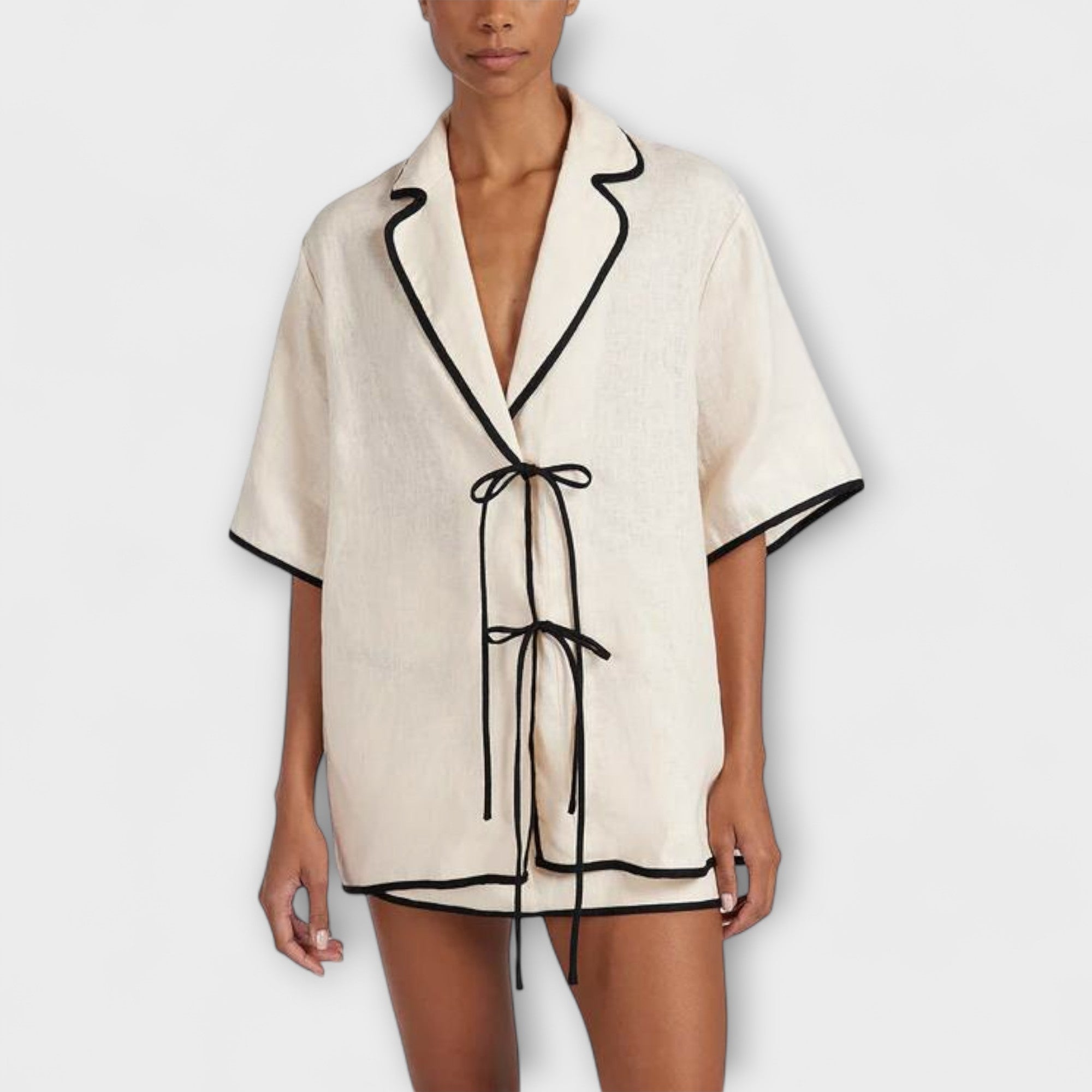 Anette - Kremfarget koordinert skjørt-sett