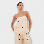 Marianne - Beige Prikkete buksedress