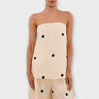 Marianne - Beige Prikkete buksedress