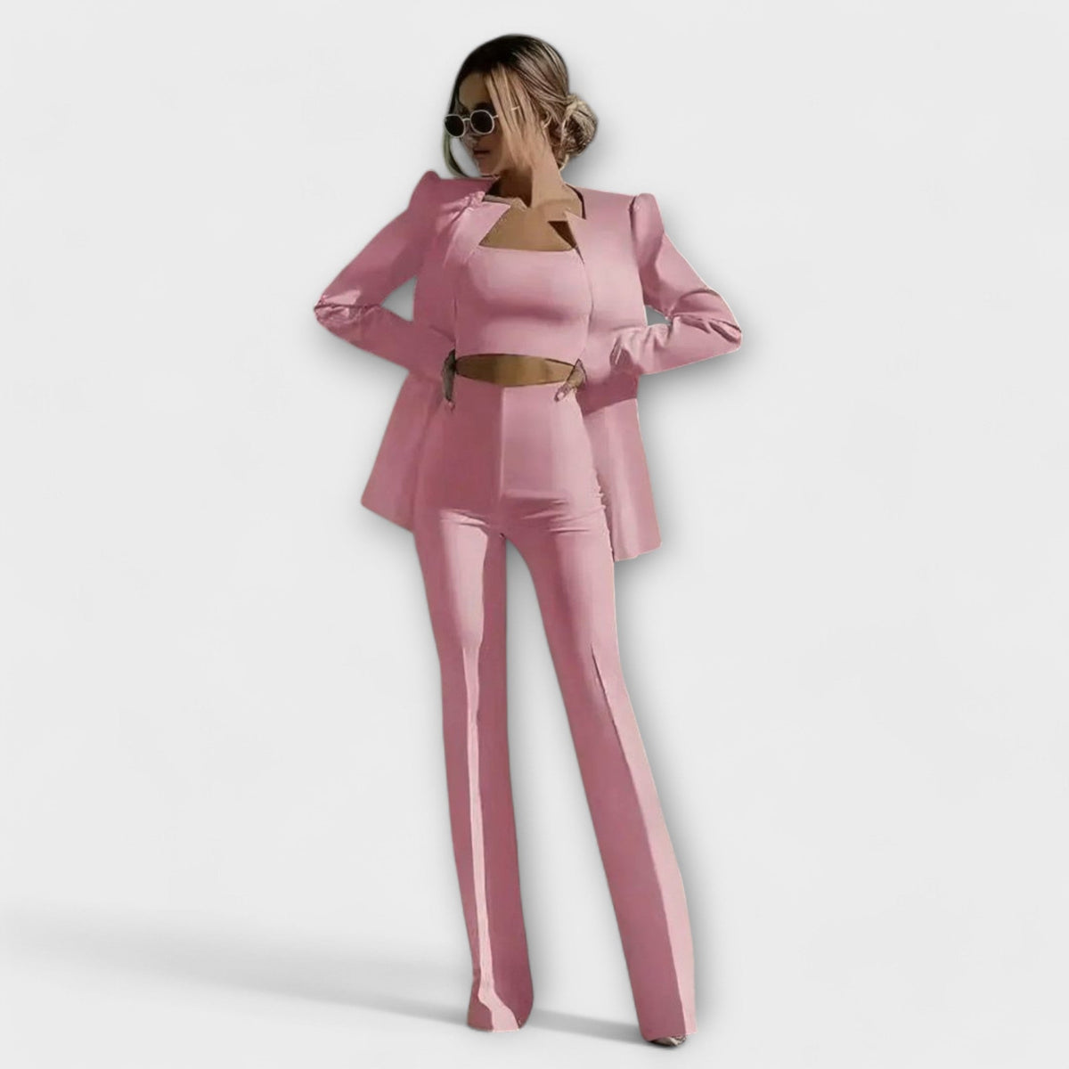 Halldis - Hvitt 3-delt sett med blazer