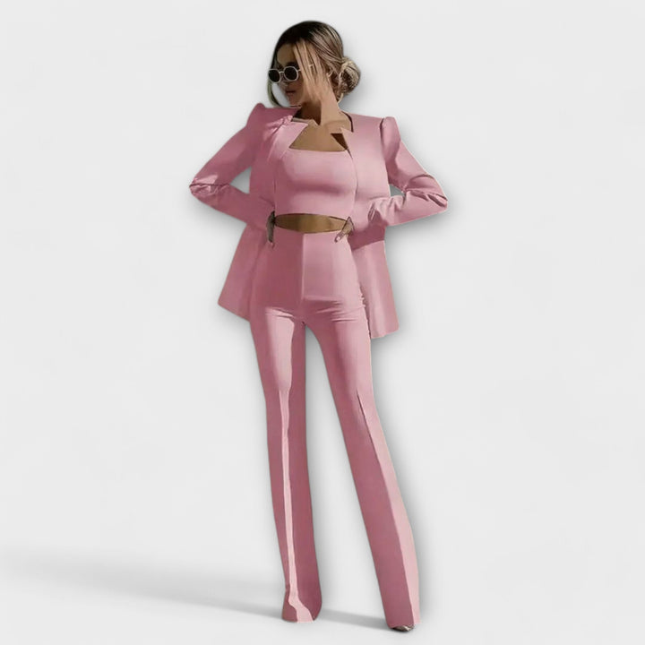 Halldis - Hvitt 3-delt sett med blazer