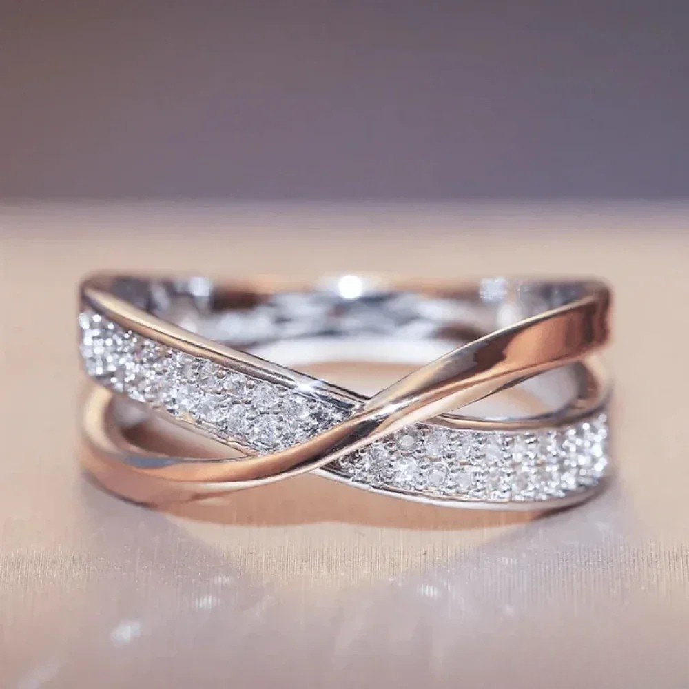 Marte - Nostalgisk Innleggsperlering Antikk Flettet Ring