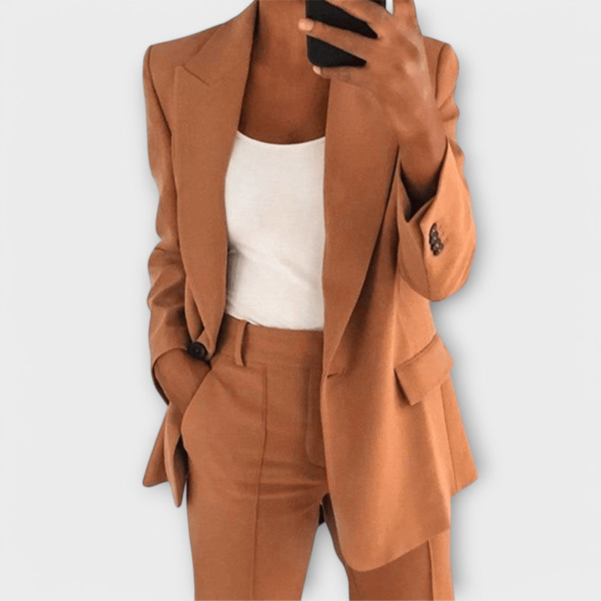 Astrid - Elegant svart 2-delt blazer-sett