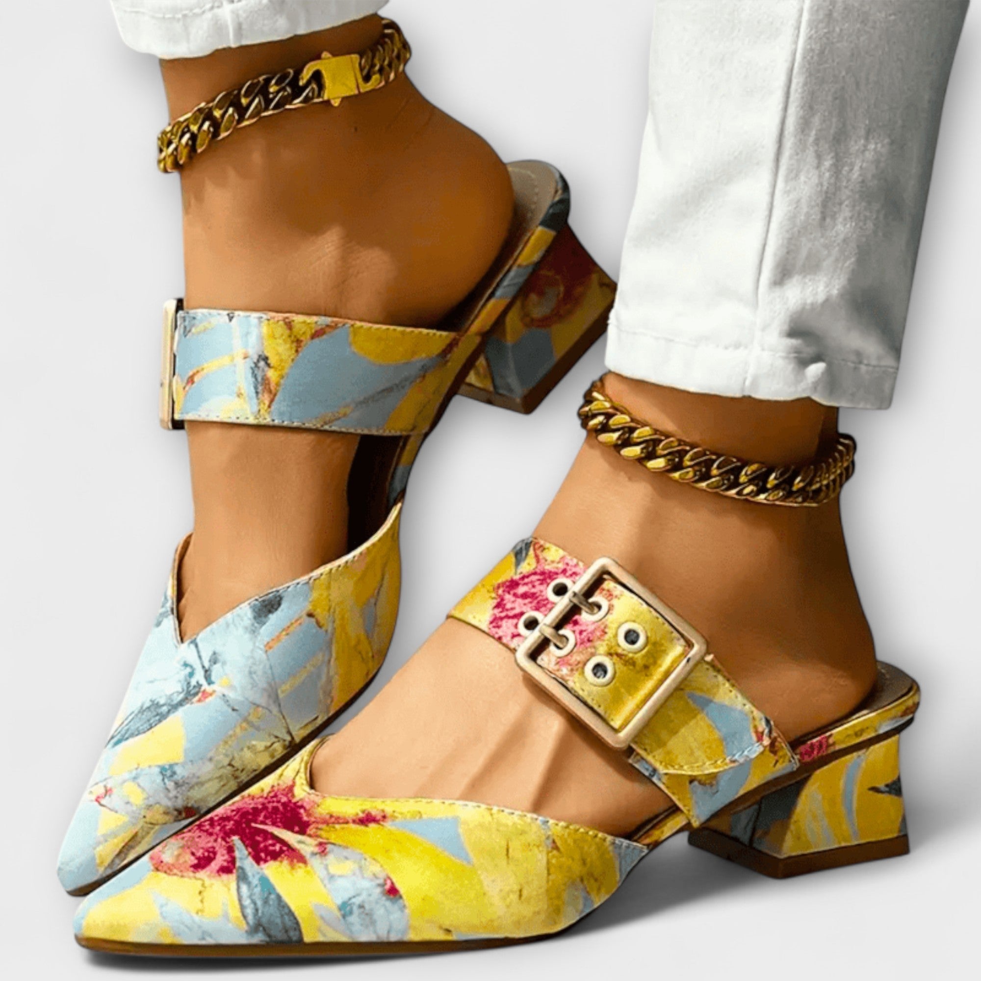 Ingrid - Fargerike Komfortpumps