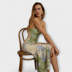 Eli - Kremfarget strapless kjole fra Sea & Salt
