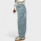 Reidun - Glitrende jeans med ballongsnitt