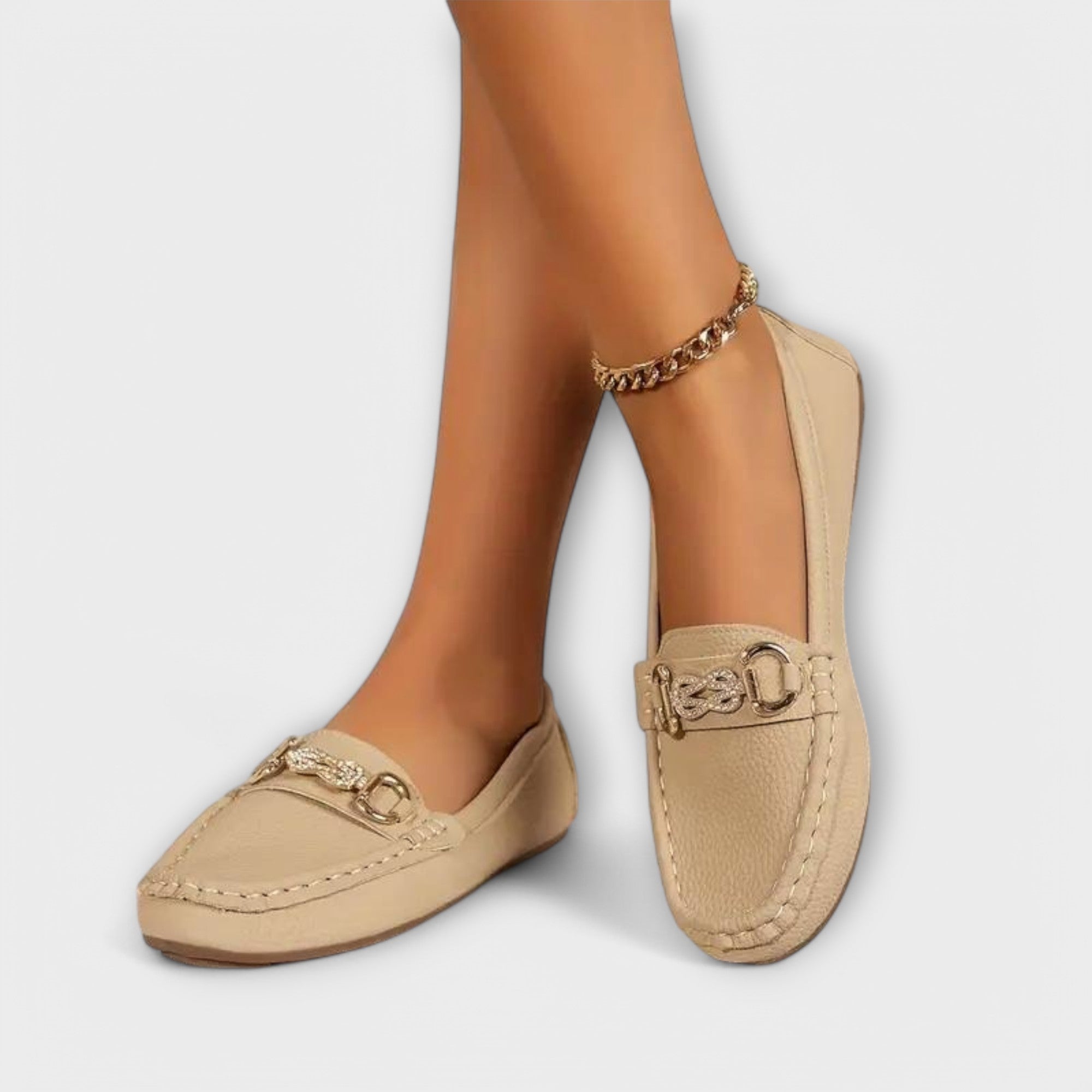 Ada - Sorte Loafers med spenne