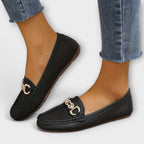 Mathilde - Sorte Loafers med spenne