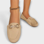 Ada - Sorte Loafers med spenne