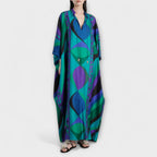 Thea - Fargerik psykedelisk satengkaftan