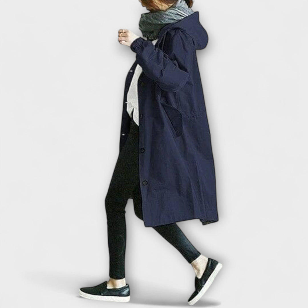 Astrid - Grå elegant trenchcoat