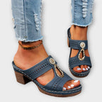 Gudrun - Stilige Sorte Sandaler