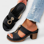 Gudrun - Stilige Sorte Sandaler