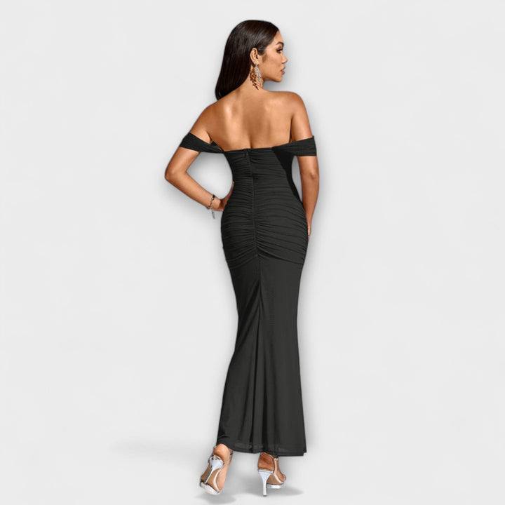 Helene - Brun Bar Shoulder Tettsittende Kjole