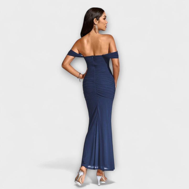 Helene - Brun Bar Shoulder Tettsittende Kjole