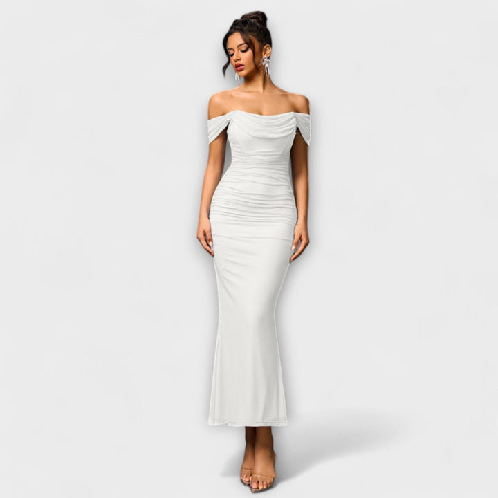 Helene - Brun Bar Shoulder Tettsittende Kjole