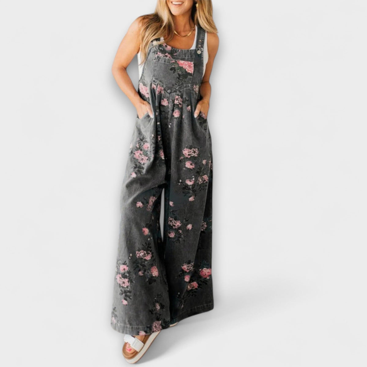 Trine - Avslappede jeans-selebukser