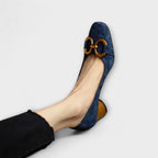 Silje - Pumps med gylden spenne