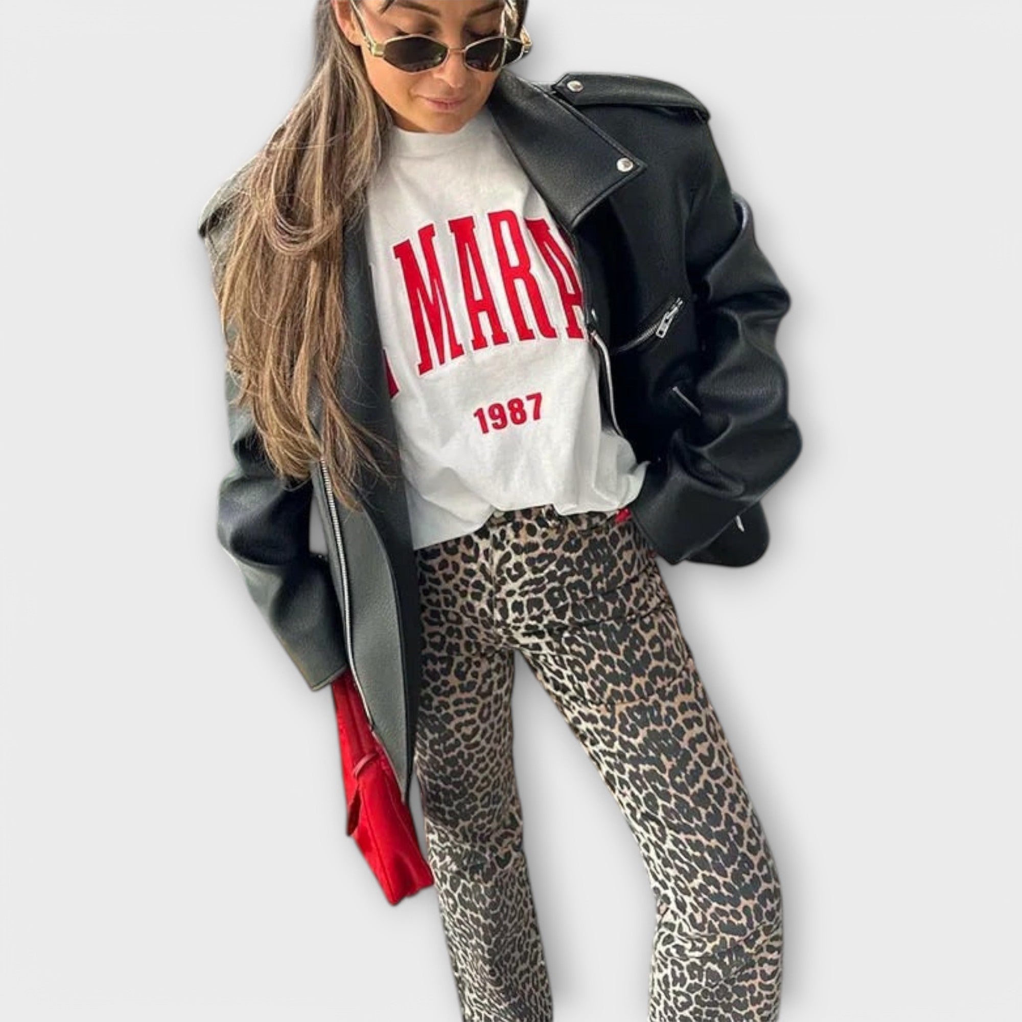 Guro - Nostalgiske jeans med leopardmønster