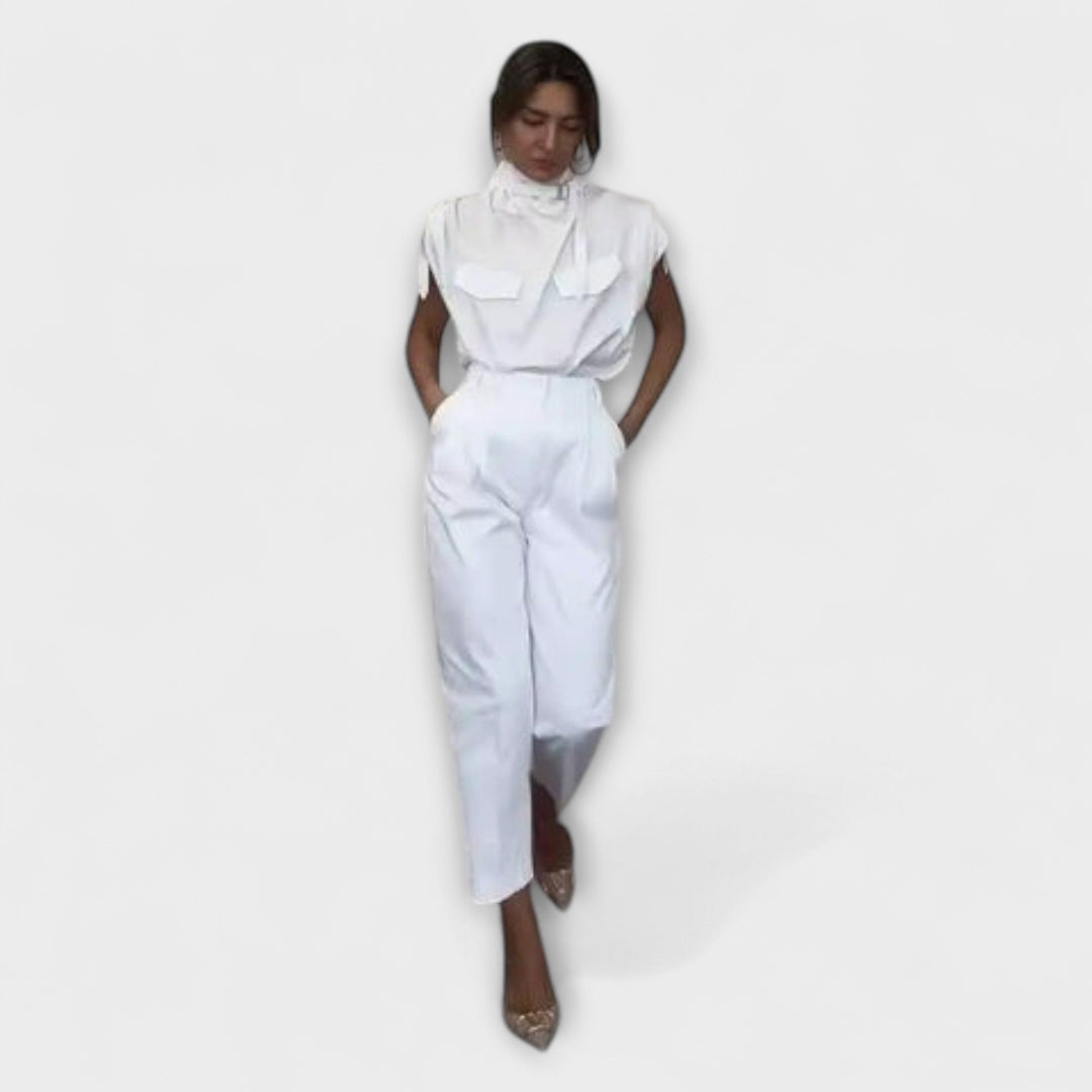 Berit - Elegant kakifarget buksedressett