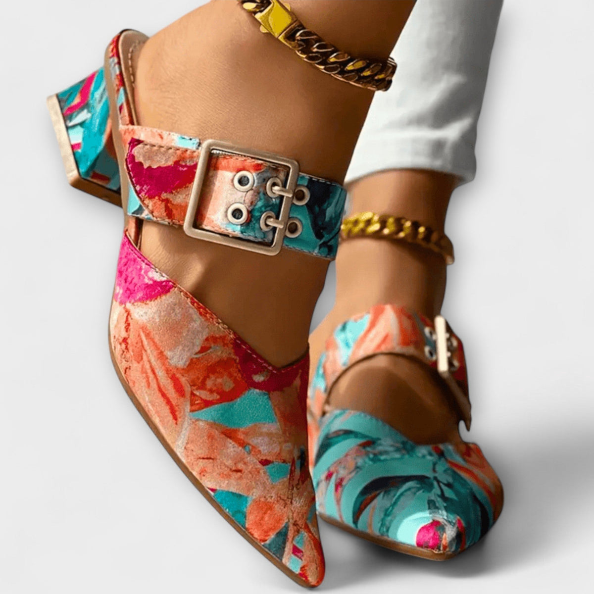 Ingrid - Fargerike Komfortpumps