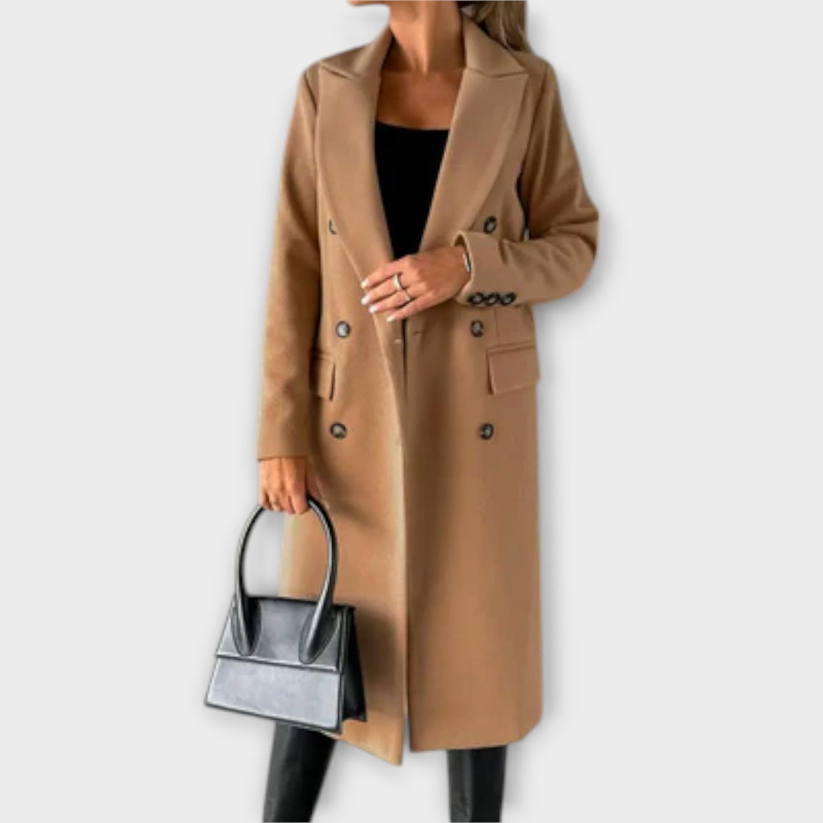 Marit - Himmelblå elegant frakk