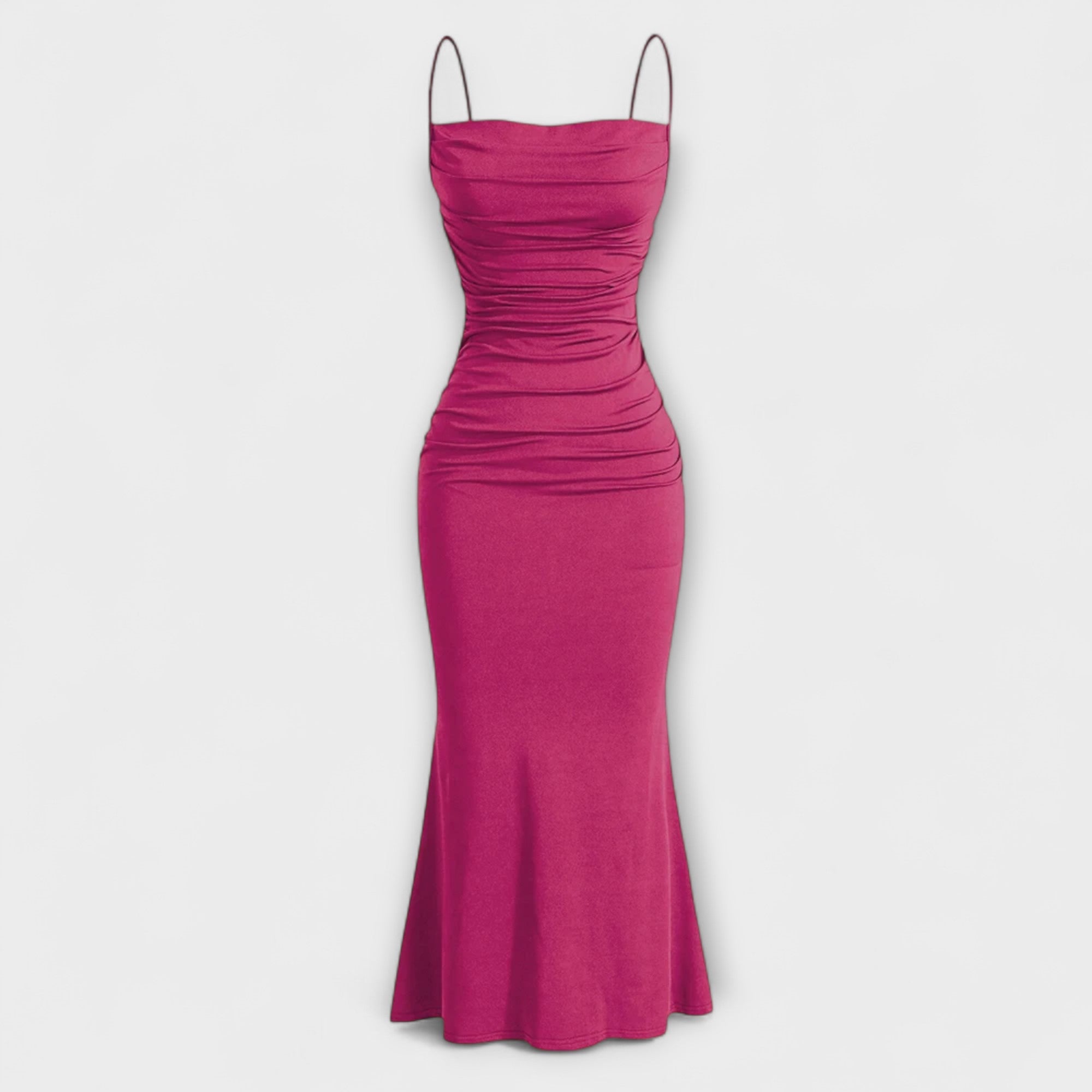 Siglaug - Pinkes elegante fest-lang kjole