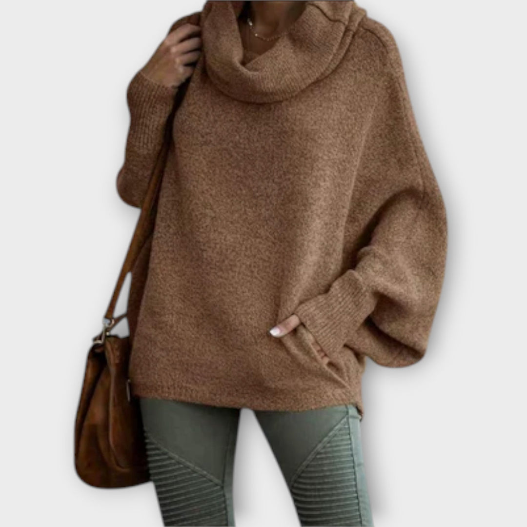 Ronja - Beige elegant turtleneck-genser