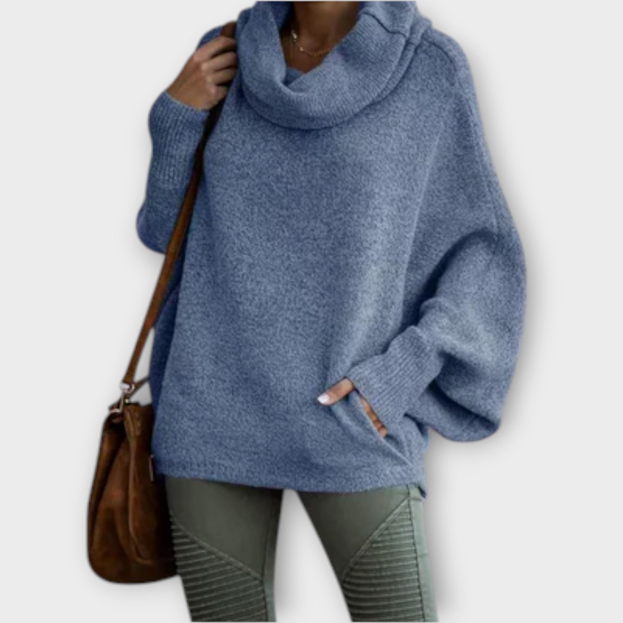 Ronja - Beige elegant rullekragegenser