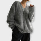 Guro - Beige elegant lodden cardigan