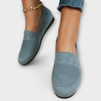 Andrea - Lyseblå Strikk-Loafer