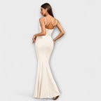 Tiril - Beige elegant volangkjole