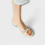 Hege - Elegante Røde Flate Sandaler