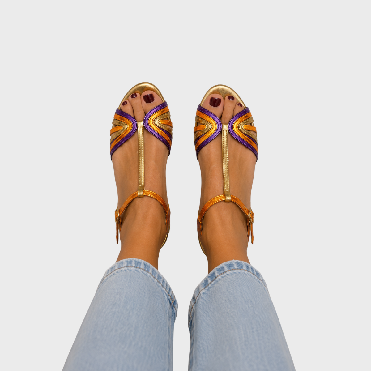 Elin - Sandaler i middelhavsfarger