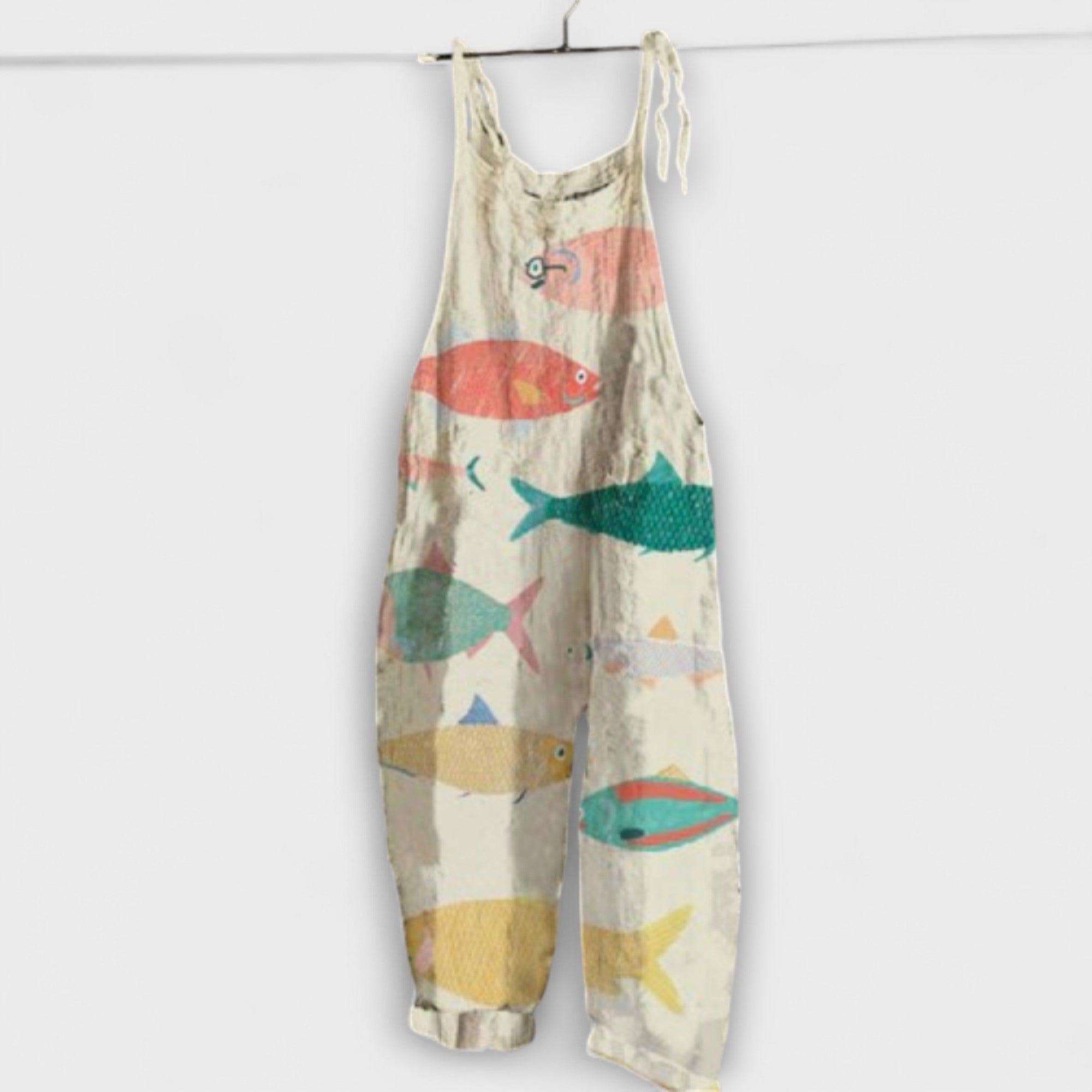 Dordi - Beige selebukse med fiskemotiv