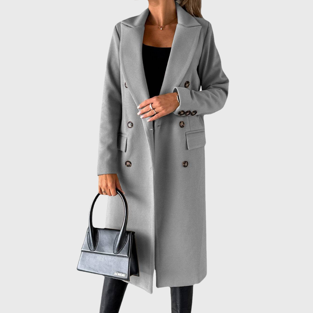 Marit - Himmelblå elegant frakk