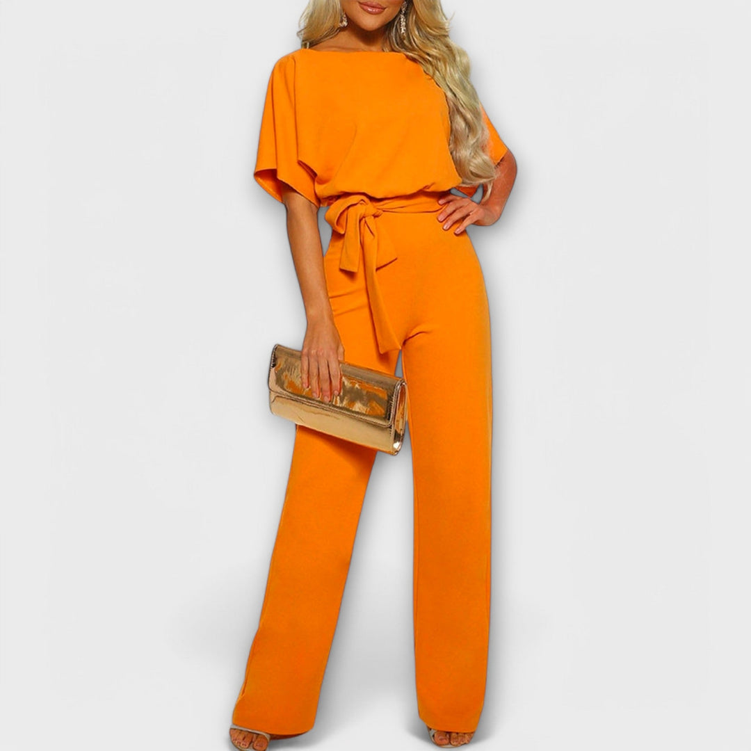 Klara - Stilig jumpsuit i kremfarge