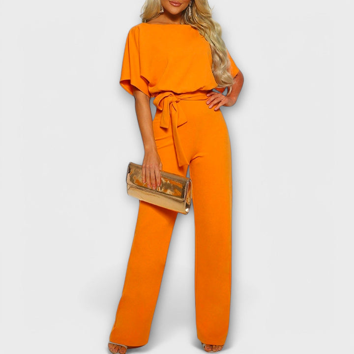 Klara - Stilig jumpsuit i kremfarge