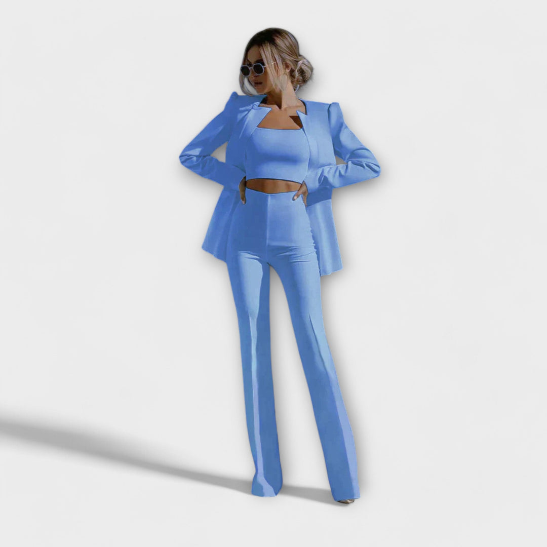Halldis - Hvitt 3-delt sett med blazer