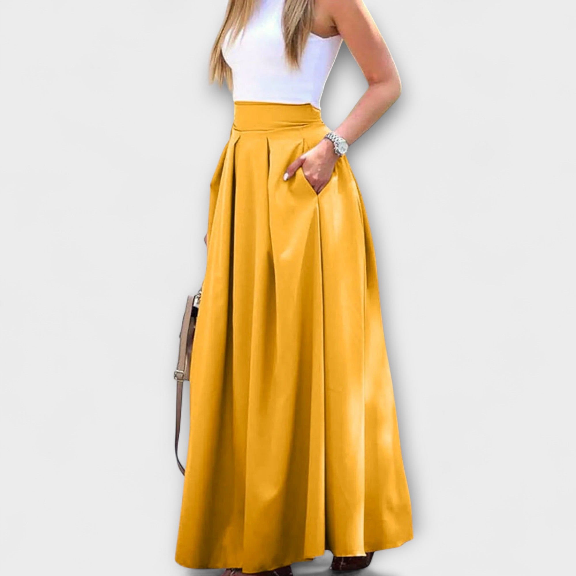 Vilde - Elegant Rødt langt skjørt