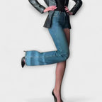 Hanne - Asymmetrisk jeans-selebukse