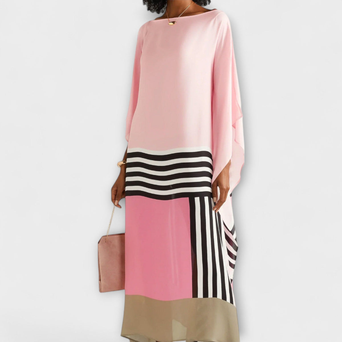 Silje - Løs kaftan med geometrisk mønster