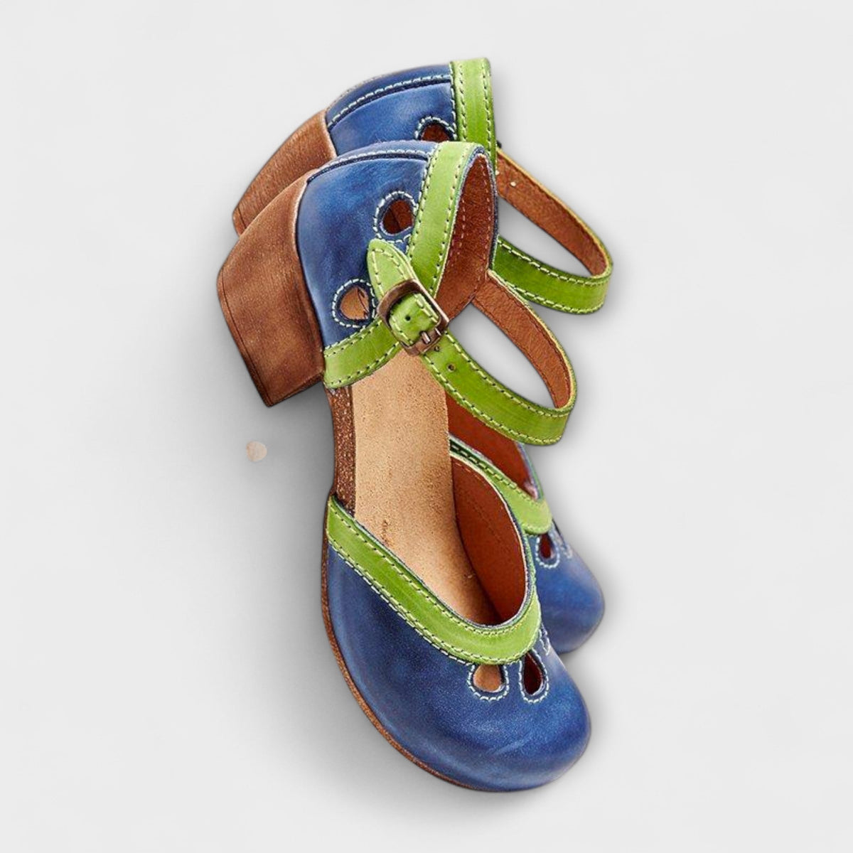 Vilde - Sandaler med glidelås i blå